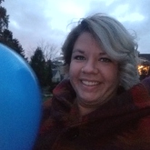 me and balloon outside